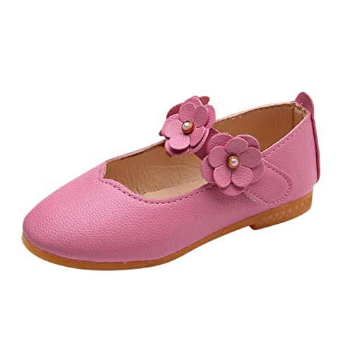 Einzelne Prinzessin Feste Mädchen Baby Flower Student Kinder Kind Schuhe weiche Tanz Baby-Schuhe Kinder Schuhe 34 (Pink, 23 Toddler) von Generic