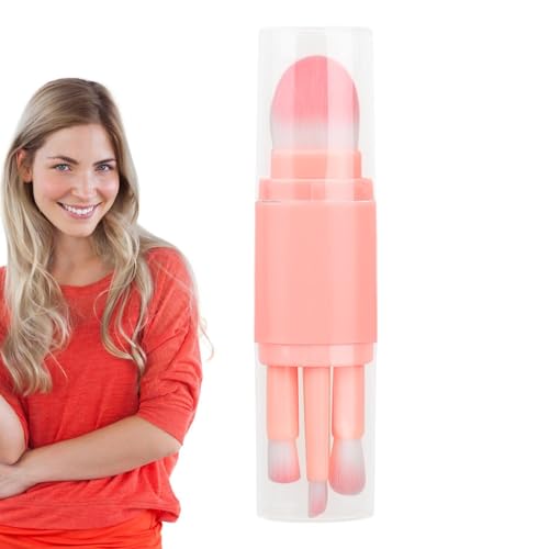 Einziehbarer Make-up-Pinsel, Reise-Make-up-Pinsel,Multitasker 5-in-1-Make-up-Pinsel - All-in-1, niedliches, einziehbares -Pinsel-Beauty-Tool für Frauen und Mädchen von Generic