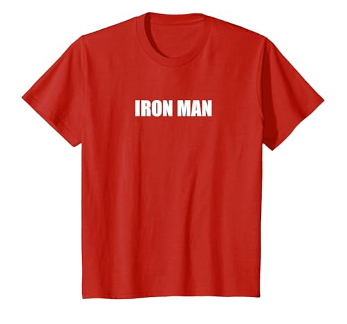 Eiserner Mann T-Shirt, Kinder, Rot, 152 von Generic
