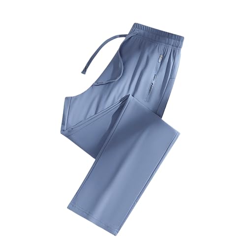 Eisseide Hose Herren Stretch mit Gummizug, Einfarbig Jogginghose Herren Baggy,Sommer Freizeithose Lang Hosen Modern Sporthose Bequem Stoffhose Leichte Herrenhose Sport Loungehose Eisseide Hose Herren Stretch mit Gummizug, Einfarbig Jogginghose Herren Baggy,Sommer Freizeithose Lang Hosen Modern Sporthose Bequem Stoffhose Leichte Herrenhose Sport Loungehose von Generic