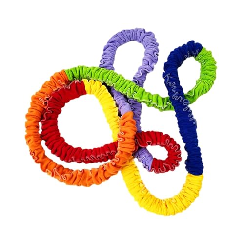 Elastisches Seil – Regenbogen-Stretchseil, robust, hohe Spannkraft, wetterfest, elastische Bänder für Fitness, Camping, Outdoor-Aktivitäten von Generic