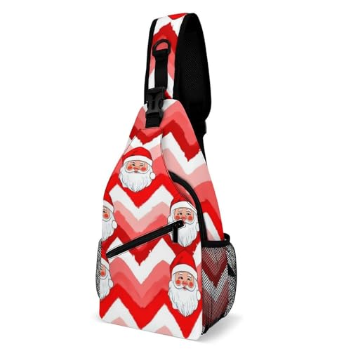 Elegant Rucksack Weihnachten Weihnachtsmann Rot Umhängetasche Anti-Diebstahl,Verstellbarer Schultertasche für Sportlich Sport Damen von Generic