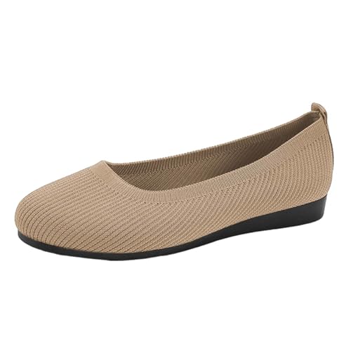 Elegant Slip On Knit Schuhe Ballerinas Für Damen Runde Zehe Freizeitschuhe Mesh-Obermaterial Flacheschuhe Weich rutschfest Trekkingschuhe Atmungsaktiv Fitnessschuhe Leichtgewichts Pumps Elegant Slip On Knit Schuhe Ballerinas Für Damen Runde Zehe Freizeitschuhe Mesh-Obermaterial Flacheschuhe Weich rutschfest Trekkingschuhe Atmungsaktiv Fitnessschuhe Leichtgewichts Pumps von Generic
