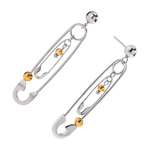 Elegante Edelstahl-Creolen, leicht, robust, leicht, elegante Ohrringe für Damen, für den täglichen Gebrauch, as show, Wie abgebildet, Kein Edelstein von Generic