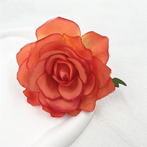 Elegante Rose Blume Haarspange, koreanische Haarnadeln, Braut Hochzeit Haarspangen süße Haarnadeln Brautjungfer Broschen Mode Haarspangen Boutique Clip (orange) von Generic