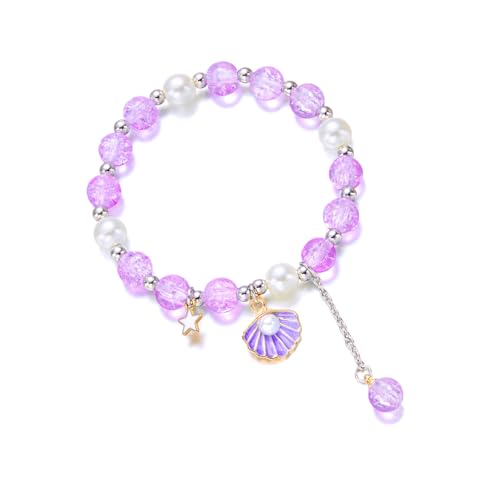 Elegantes Armband mit Seestern-Muschel-Anhänger, leicht, minimalistisch, Schmuck, bequeme Perlen-Armband für Damen, as show, Kein Edelstein Elegantes Armband mit Seestern-Muschel-Anhänger, leicht, minimalistisch, Schmuck, bequeme Perlen-Armband für Damen, as show, Kein Edelstein von Generic