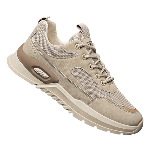 Elevate Shoes Herren Turnschuhe Ergonomische Freizeitschuhe Größer Machen Einfarbig Penny Schuhe rutschfeste Schlupfschuhe Halbschuhe Breathable Fitness Breathable von Generic