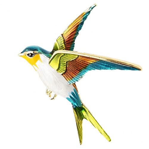 Emaille Fliegende Schwalbe Brosche Pins Für Frauen Tier Vogel Broche Schmuck Geschenk Schal Pin Revers Abzeichen von Generic