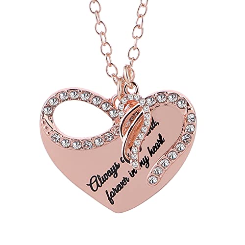 Engelsflügel Halskette Liebe Diamant eingelegte Buchstabe kurze Halskette Ein Geschenk für Liebhaber und Freunde Eine Halskette für Frauen, rose gold, Einheitsgröße von Generic