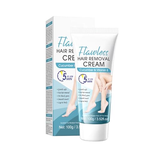 Enthaarungscreme, Haarentfernungs creme,Schmerzfreie vegane Haarentferner ohne Rasur für Frauen und Männer,Haarentfernung Keine Hautirritationen für Körper & Beine (One Size, Gurke) von Generic