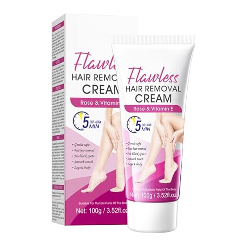 Enthaarungscreme, Haarentfernungs creme,Schmerzfreie vegane Haarentferner ohne Rasur für Frauen und Männer,Haarentfernung Keine Hautirritationen für Körper & Beine (One Size, Rose) von Generic