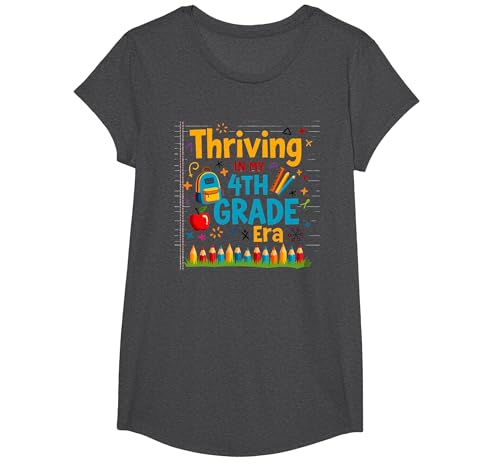 Erfolgreich in meiner 4. Klasse T-Shirt, Girls, Anthrazit Meliert, XS von Generic