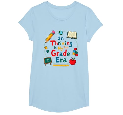 Erfolgreich in meiner ersten Klasse T-Shirt, Girls, Himmelblau, XS von Generic