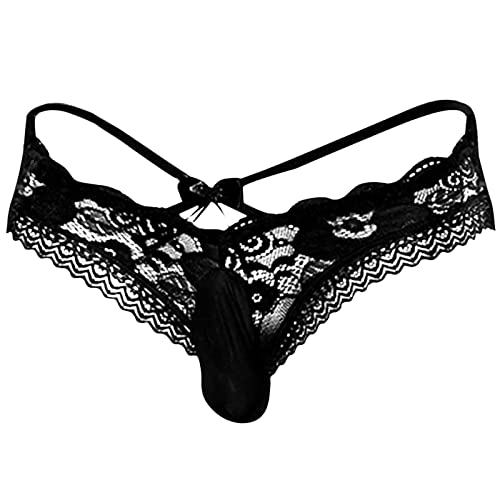 Erotische Dessous Herren Hohe Taille Spitze Erotischer Höschen Sexy Dessous Dessous Erotische Unterwäsche Spitzenslips Erotische Nachtwäsche Spitzenfront von Generic