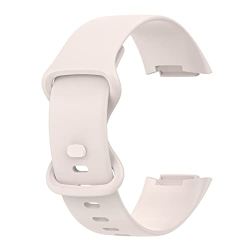 Ersatzbänder Kompatibel mit Fitbit Charge 6 Armband für Damen Herren, Silikon Armbänder Sport Ersatz Uhrenarmband, Klein Große (Khaki, S) von Generic