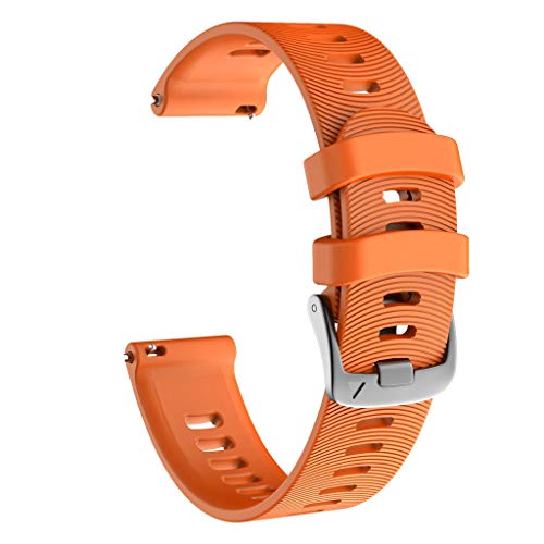 Ersatzbänder Kompatibel mit Garmin Forerunner 245 Armband für Damen und Herren, Sport Armband Silikonarmband Uhrenarmband (Orange, One Size) von Generic