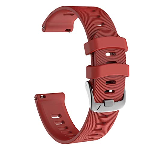 Ersatzbänder Kompatibel mit Garmin Forerunner 245 Armband für Damen und Herren, Sport Armband Silikonarmband Uhrenarmband (Red, One Size) von Generic