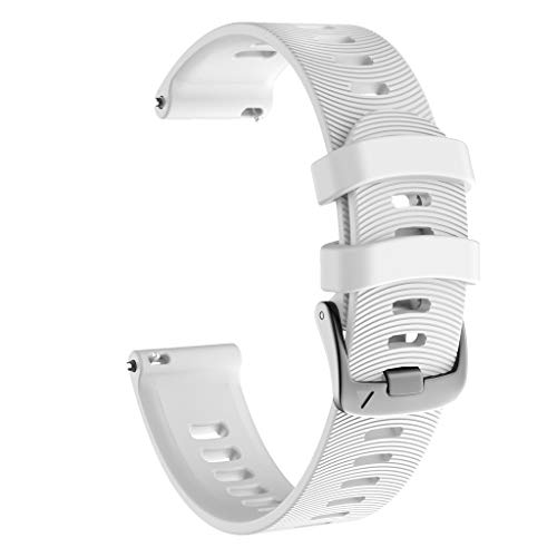 Ersatzbänder Kompatibel mit Garmin Forerunner 245 Armband für Damen und Herren, Sport Armband Silikonarmband Uhrenarmband (White, One Size) von Generic