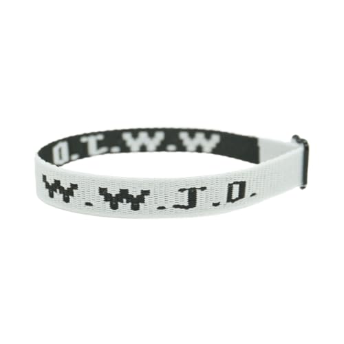 Erstaunlicher Gurt Print Wrist Strap Bracelet Webbing Unisex Bracelet Adjustable Bracelet Armbandschnur (White, One Size) von Generic
