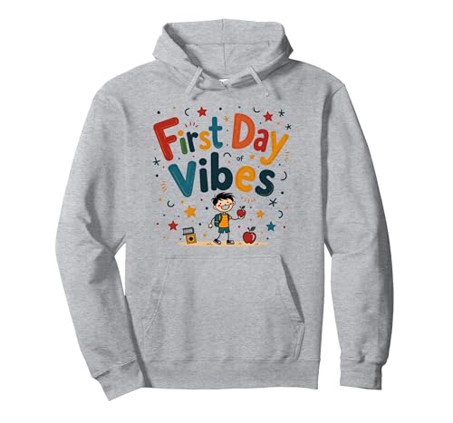 Erste Stimmung am ersten Tag im Kindergarten — Aufregung für Jungen Pullover Hoodie, Unisex für Erwachsene, Grau Meliert, XL von Generic