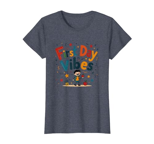 Erste Stimmung am ersten Tag im Kindergarten — Aufregung für Jungen T-Shirt, Damen, Blau Meliert, XS Erste Stimmung am ersten Tag im Kindergarten — Aufregung für Jungen T-Shirt, Damen, Blau Meliert, XS von Generic