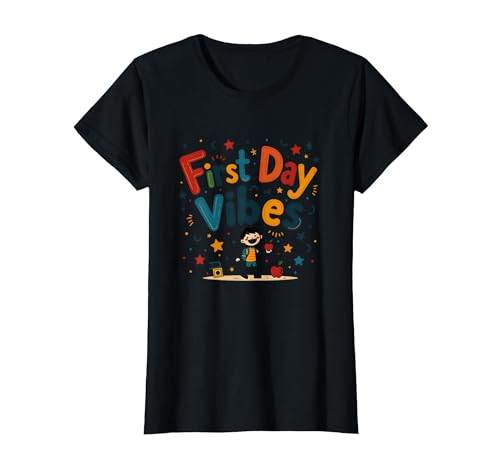 Erste Stimmung am ersten Tag im Kindergarten — Aufregung für Jungen T-Shirt, Damen, Schwarz, XS Erste Stimmung am ersten Tag im Kindergarten — Aufregung für Jungen T-Shirt, Damen, Schwarz, XS von Generic