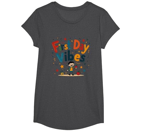 Erste Stimmung am ersten Tag im Kindergarten — Aufregung für Jungen T-Shirt, Girls, Anthrazit Meliert, XS Erste Stimmung am ersten Tag im Kindergarten — Aufregung für Jungen T-Shirt, Girls, Anthrazit Meliert, XS von Generic