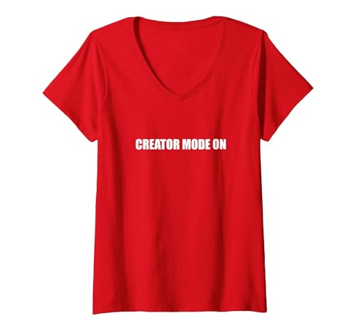 Ersteller-Modus EIN T-Shirt mit V-Ausschnitt, Damen, Rot, XL von Generic