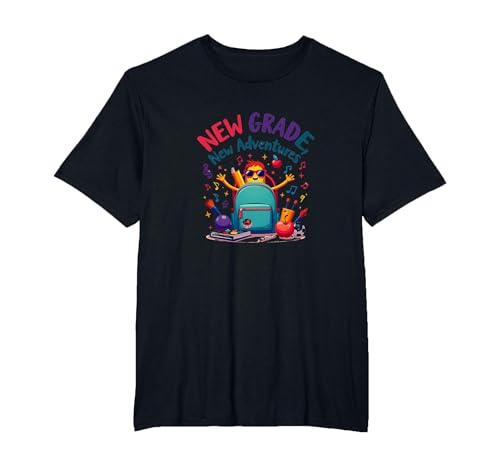 Erster Tag der neuen Abenteuer für Mädchen der dritten Klasse T-Shirt, Herren Große Größen, Schwarz, 4X Tall von Generic