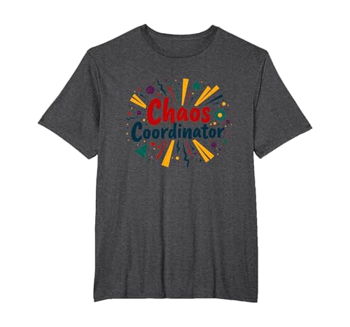 Es ist in Ordnung Chaos Coordinator Alles ist in Ordnung Lustig T-Shirt, Herren Große Größen, Anthrazit Meliert, 5X Tall von Generic