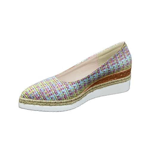 Espadrilles Damen Elegant Mokassins Plateauschuhe Keilabsatz Spitze Geschlossen Leicht Bequem High Heels Mokassins Freizeitschuhe, C Gelb, 38 EU Espadrilles Damen Elegant Mokassins Plateauschuhe Keilabsatz Spitze Geschlossen Leicht Bequem High Heels Mokassins Freizeitschuhe, C Gelb, 38 EU von Generic
