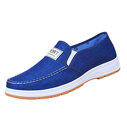 Espadrilles Herren Mesh Slippers, Mokassins Klassische Flache Espadrilles Canvas, Loafer rutschfeste Freizeitschuhe Sohlen Leichter, Lightweight Atmungsaktiv Casual Shoes, Penny Schuhe Schlupfschuhe von Generic