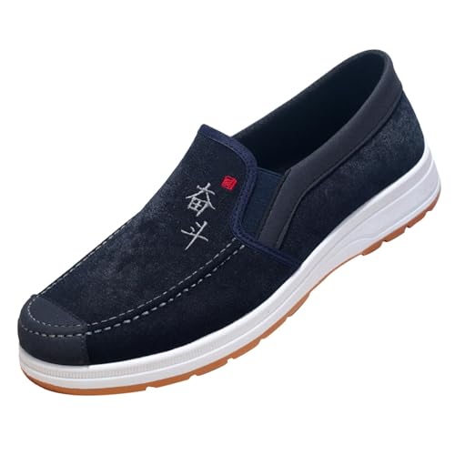 Espadrilles Herren Mesh Slippers, Mokassins Klassische Flache Espadrilles Canvas, Loafer rutschfeste Freizeitschuhe Sohlen Leichter, Lightweight Atmungsaktiv Casual Shoes, Penny Schuhe Schlupfschuhe von Generic