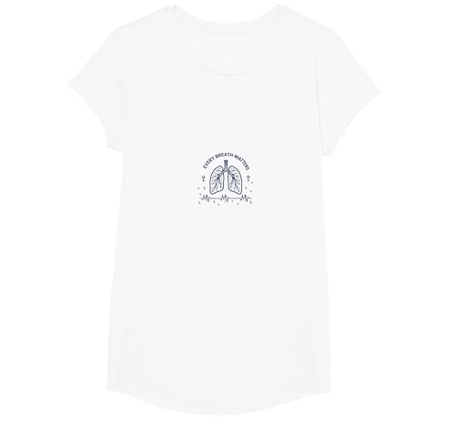 Every Breath Matters: Bewusstsein für Lungengesundheit T-Shirt, Girls, Weiß, XS Every Breath Matters: Bewusstsein für Lungengesundheit T-Shirt, Girls, Weiß, XS von Generic
