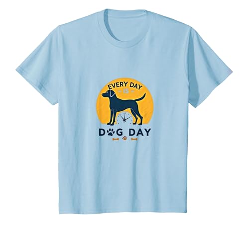 Every Day is Dog Day - Pet Lover T-Shirt, Kinder, Himmelblau, 116 von Generic