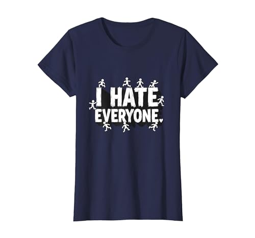 Ew People Ich Hasse jeden Sarkastischer introvertierter Humor T-Shirt, Damen, Marineblau, L von Generic