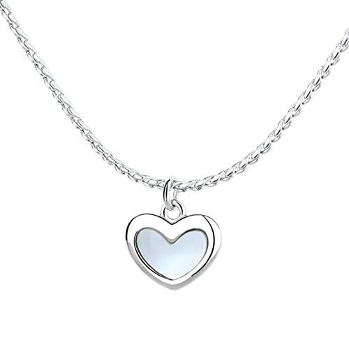 Exquisite 925 Sterling Silber Shell Herz Einfache Charme Halskette Für Frauen Kreative Anhänger Elegante Partei Schmuck Geschenk von Generic