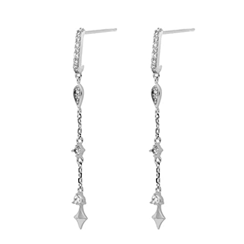 Exquisite Zirkon-besetzte Stern und Mond Temperament Kleine Piercing Ohrring Earngs Schmuck Pendientes von Generic