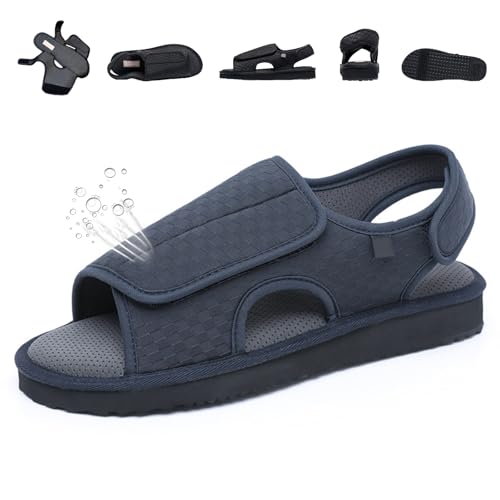Extra Weit Diabetiker Schuhe Damen Herren Leichte Rutschfest Walkingschuhe mit Verstellbare Hausschuhe für Senioren Geschwollene Füße Arthritis von Generic