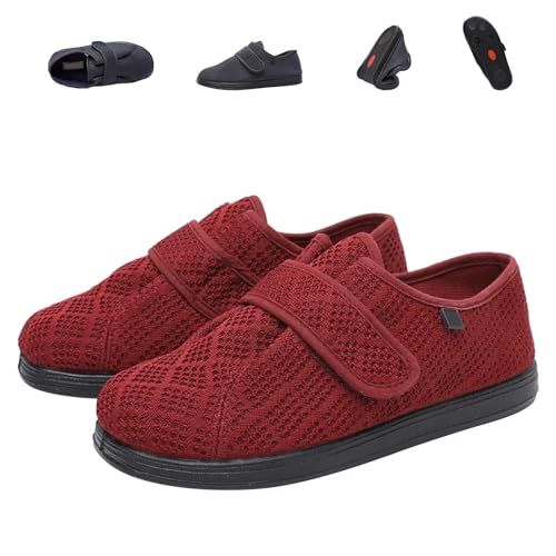 Extra Weit Diabetiker Schuhe Herren Damen Atmungsaktive Walkingschuhe mit Verstellbare Leichte Bequemer Hausschuhe für Senioren Geschwollene Füße Extra Weit Diabetiker Schuhe Herren Damen Atmungsaktive Walkingschuhe mit Verstellbare Leichte Bequemer Hausschuhe für Senioren Geschwollene Füße von Generic