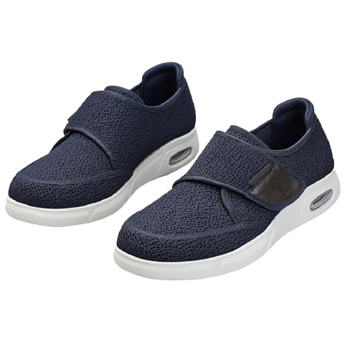 Extra Weit Diabetiker Schuhe Herren Damen Hausschuhe mit Verstellbare Rutschfeste Bequem Hausschuhe für Senioren Geschwollene Füße von Generic