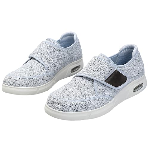 Extra Weit Diabetiker Schuhe Herren Damen Hausschuhe mit Verstellbare Rutschfeste Bequem Hausschuhe für Senioren Geschwollene Füße von Generic