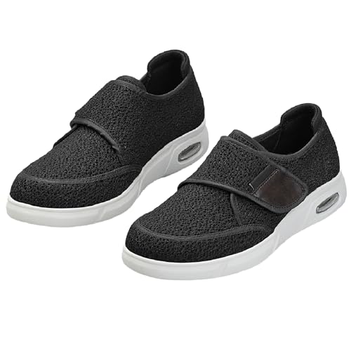 Extra Weit Diabetiker Schuhe Herren Damen Hausschuhe mit Verstellbare Rutschfeste Bequem Hausschuhe für Senioren Geschwollene Füße von Generic