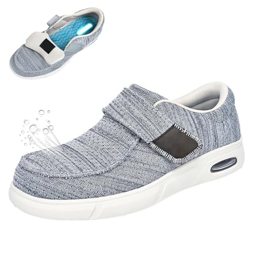 Extra Weit Diabetiker Schuhe Herren Damen Leichte Rutschfest Atmungsaktive Schuhe mit Verstellbare für Arthritis Ödem Geschwollene Füße von Generic