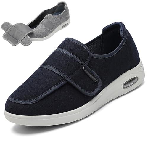 Extra Weit Diabetiker Schuhe Herren Damen Pantoffeln mit Verstellbare Atmungsaktive Hausschuhe Hausschuhe für Arthritis Ödem Geschwollene Füße von Generic