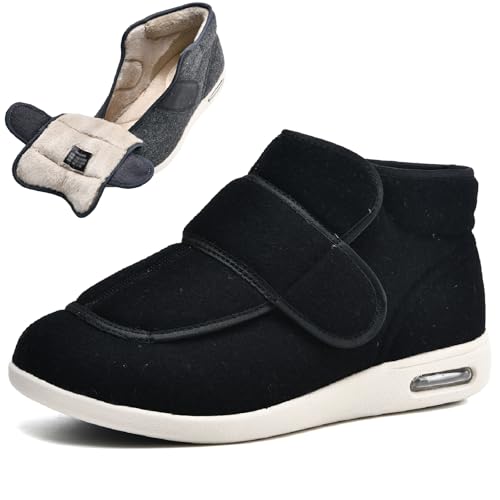 Extra Weit Diabetiker Schuhe Herren Leichte Warme Atmungsaktiv Verstellbare Bequem Damen Hausschuhe für Geschwollen Füße Breite Füße von Generic