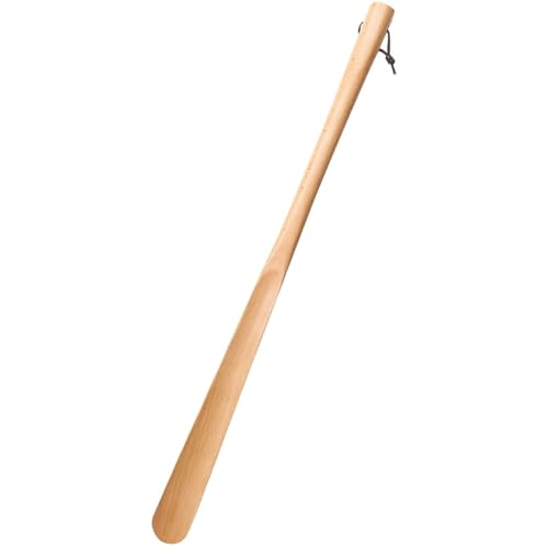 Extra langer Schuhlöffel für Senioren und Männer – klassischer, einfacher, extra langer Schuhheber aus Buche für ältere Menschen, einfach zu bedienen, glatter Schuhlöffel, Holzfarbe, 1pcs von Generic