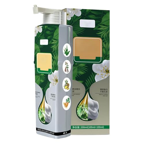 Extrakt für graue Haarfarbe, Dye, Hair Dye Shampoo, Färbeschaum-Shampoo in verschiedenen Farben für Männer und Frauen, 200 ml KhE813 (酒红色, 240x100x80mm) von Generic