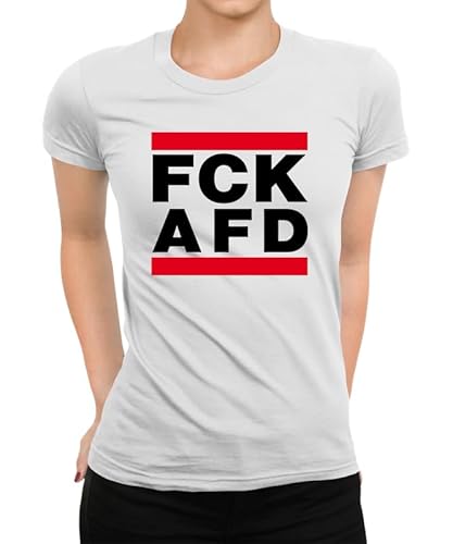 FCK AFD - Anti-AFD Demo-Shirt Widerstand Fuck AFD Tshirt Politik Klimaaktivist - Protest, Lustiges Homorvolles Design Umwelt Damen Frauen T-Shirt von Generic