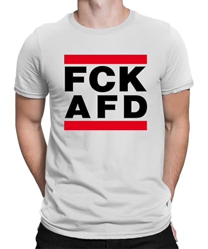 FCK AFD - Anti-AFD Demo-Shirt Widerstand Fuck AFD Tshirt Politik Klimaaktivist - Protest, Lustiges Homorvolles Design Umwelt Herren Männer T-Shirt von Generic